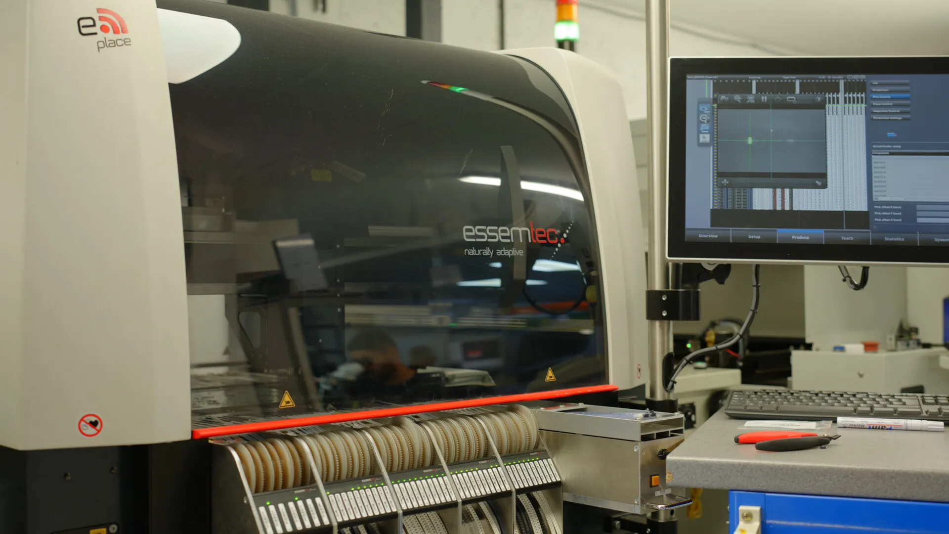 The Essemtec SMT machine at work on the S29 production line